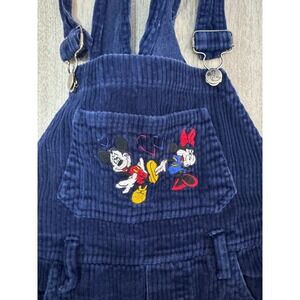 Vintage 90s‎ Disney Mickey & Minnie Mouse Corduroy Overalls Kids Size 12